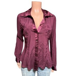 Pulp women's long sleeve button up shirt M
